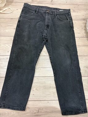 Rustler Black Straight-Leg Men's Jeans